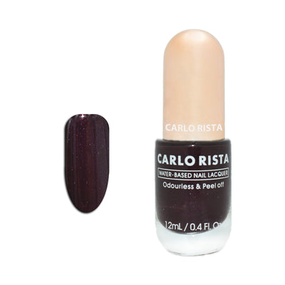 36 - ShimmerDarkRed Nail Polish - CARLO RISTA