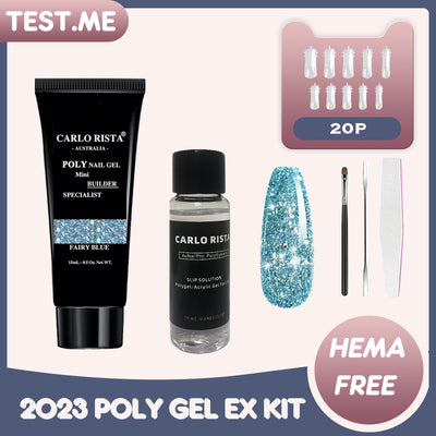 POLY GEL TEST ME Kit Quick Extension Builder Kit-10 Fairy Blue