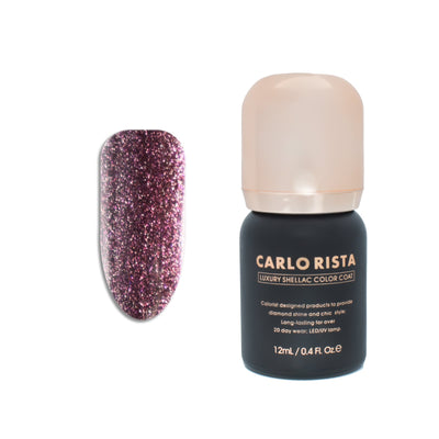 107 - SparklingPlum Gel Nail Polish - CARLO RISTA