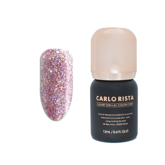 108 - SparklingLightPink Gel Nail Polish - CARLO RISTA