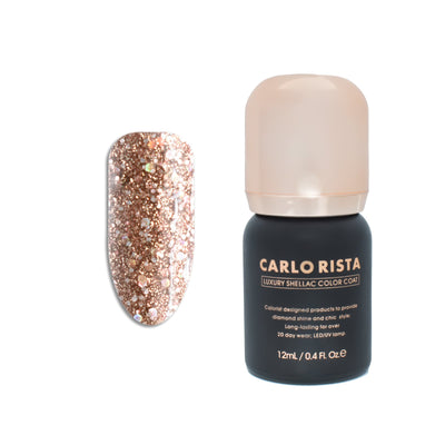 109 - SparklingChocolate Gel Nail Polish - CARLO RISTA