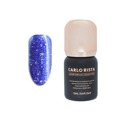 111 - SparklingNavy Gel Nail Polish - CARLO RISTA