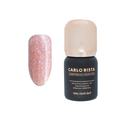 112 - SparklingCoral Gel Nail Polish - CARLO RISTA