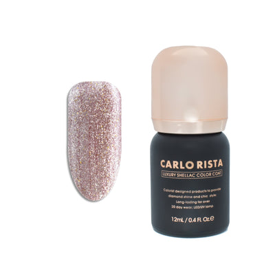 113 - SparklingRosyBrown Gel Nail Polish - CARLO RISTA