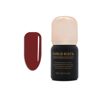 167 - RedGrey Gel Nail Polish - CARLO RISTA