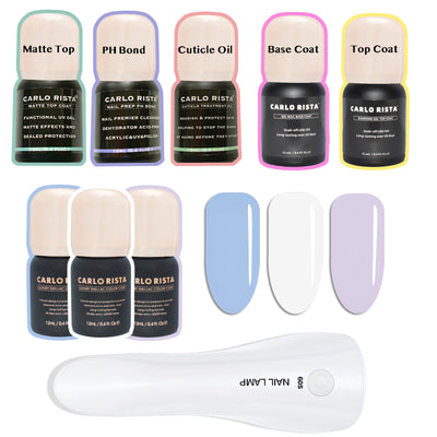 Functional Gel Nail Polish with Chargeable Nail Lamp Kit 1