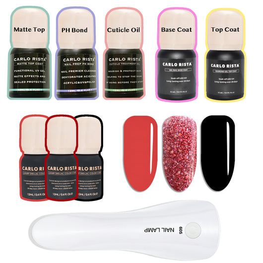 Functional Gel Nail Polish with Chargeable Nail Lamp Kit 7