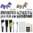 Nail Art Stamp Stencil Stamping Template Plate Set