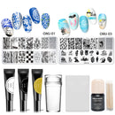 Nail Art Stamp Stencil Stamping Template Plate Set