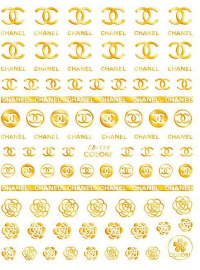 Nail Art Stickers - CB114 Golden,ACCESSORIES CARLO RISTA