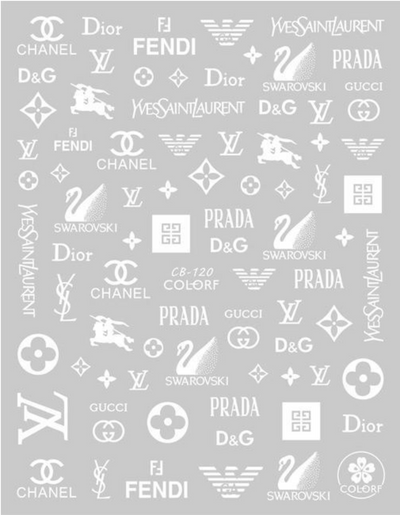 Classic Logo Nail Art Stickers,ACCESSORIES CARLO RISTA