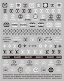 Classic Logo Nail Art Stickers,ACCESSORIES CARLO RISTA