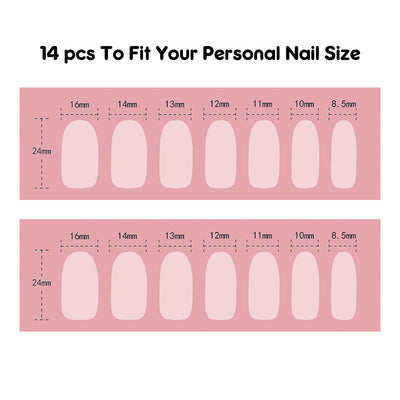 Semi Cured Gel Nail Polish Strips Sticker 14p - YW751