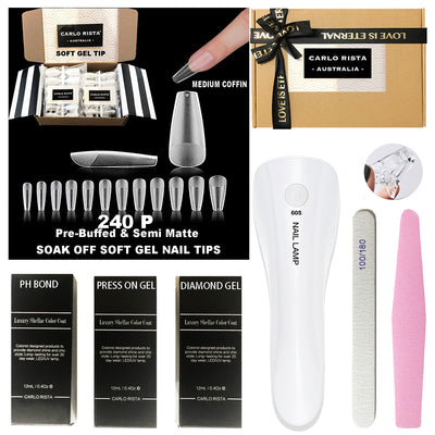 Press on Soft Gel Tips Start Kit