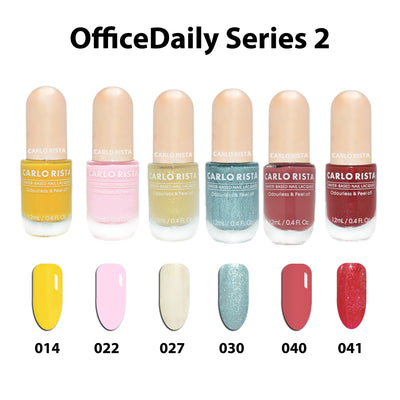 Water-Based Nail Polish 6 Color Set,Water-Based Nail Lacquer CARLO RISTA
