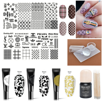 CARLO RISTA Stamping Nail Polish Kit Plates