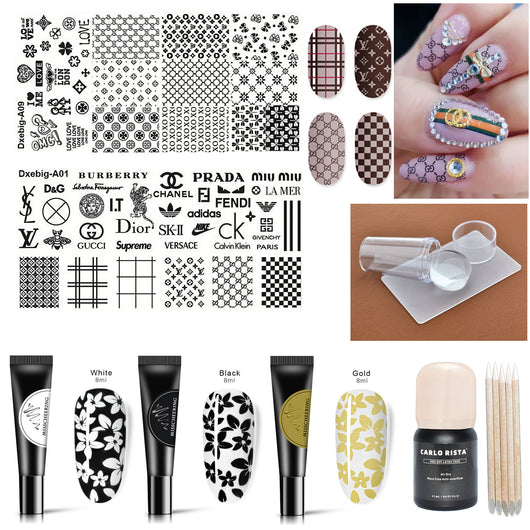 CARLO RISTA Stamping Nail Polish Kit Plates