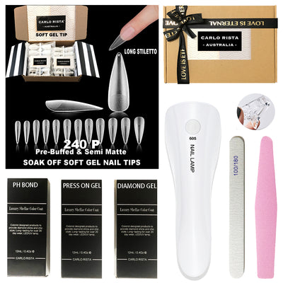 Press on Soft Gel Tips Start Kit